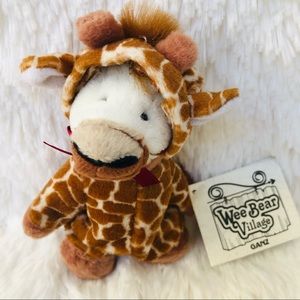 STRETCH GIRAFFE Wee Bear Village Ganz Vintage